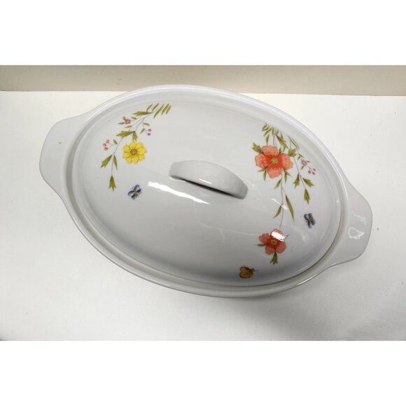 Country Flowers by Andrea Oval Lidded Casserole Wildflower Floral - Picture 5 of 11